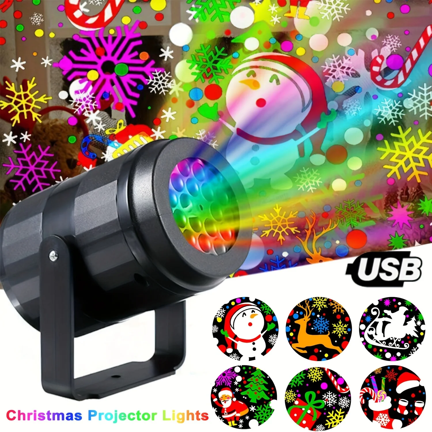 Projecteur de Noël — 16 motifs
